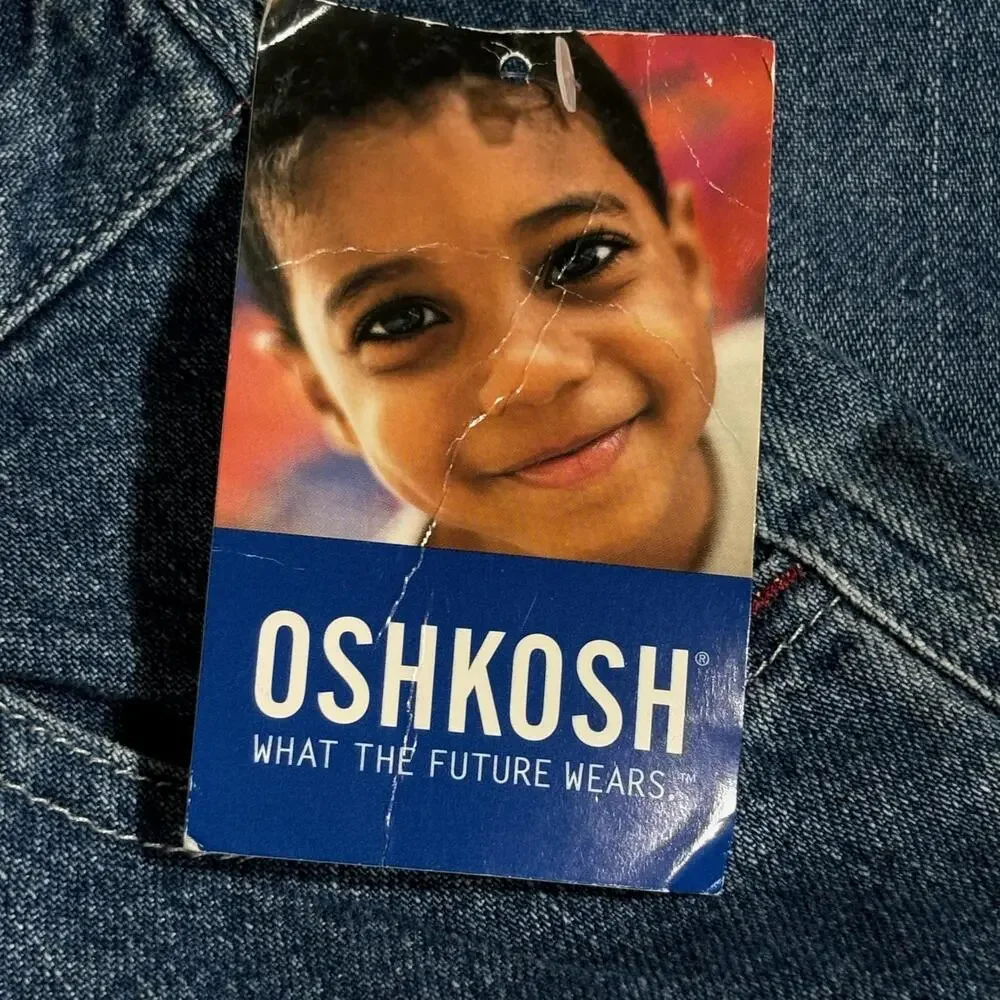 OshKosh B'gosh Shorts Boys 6 Blue Denim Jean Utility Elastic Waist New Tags